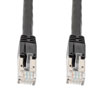 Picture of Category 6a 10gig 100W PoE Ethernet Cable Assembly, 22AWG Stranded, RJ45 Male Plug, CM PVC Jacket, Black, 1FT