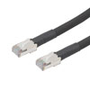 Picture of Category 6a 10gig Ethernet RJ45 Cable Assembly, 24AWG Stranded 600V PoE, SF/UTP Outdoor Industrial High Flex CM-CMX TPE Jacket, Black, 200FT