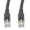 Picture of Category 6a 10gig HDBaseT Ethernet AV Cable Assembly, SF/UTP Double Shielded, 24AWG Solid, RJ45 Male Plug, TPE Jacket, Black, 75FT
