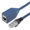 Picture of Category 6a MPTL Modular Plug Terminated Link Adapter Cable, RJ45 Plug to Jack, S/FTP Double Shielded, 26AWG, PoE+, CM PVC, Blue, 5F
