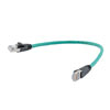 Picture of Category 6a 10gig Ethernet Patch Cable, F/UTP Shielded, RJ45, HiTemp 105C CMP Plenum Jacket, 26AWG Stranded Relaxed Style, 300V, Green, 1F