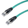 Picture of Category 6a 10gig Ethernet Patch Cable, F/UTP Shielded, RJ45, HiTemp 105C CMP Plenum Jacket, 26AWG Stranded Relaxed Style, 300V, Green, 3F