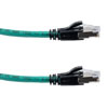 Picture of Category 6a 10gig Ethernet Patch Cable, F/UTP Shielded, RJ45, HiTemp 105C CMP Plenum Jacket, 26AWG Stranded Relaxed Style, 300V, Green, 3F
