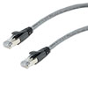 Picture of Category 6a 10gig Ethernet Patch Cable, F/UTP Shielded, RJ45, HiTemp 105C CMP Plenum Jacket, 26AWG Stranded Relaxed Style, 300V, Gray, 75F