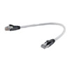 Picture of Category 6a 10gig Ethernet Patch Cable, F/UTP Shielded, RJ45, HiTemp 105C CMP Plenum Jacket, 26AWG Stranded Relaxed Style, 300V, White, 2F