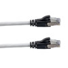 Picture of Category 6a 10gig Ethernet Patch Cable, F/UTP Shielded, RJ45, HiTemp 105C CMP Plenum Jacket, 26AWG Stranded Relaxed Style, 300V, White, 3F