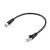 Picture of Category 6a 10gig Ethernet Patch Cable, F/UTP Shielded, RJ45, Riser CMR/CMG Jacket, 26AWG Stranded Relaxed Style, 300V, Black, 15FT