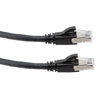 Picture of Category 6a 10gig Ethernet Patch Cable, F/UTP Shielded, RJ45, Riser CMR/CMG Jacket, 26AWG Stranded Relaxed Style, 300V, Black, 1FT