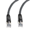 Picture of Category 6a 10gig Ethernet Patch Cable, F/UTP Shielded, RJ45, Riser CMR/CMG Jacket, 26AWG Stranded Relaxed Style, 300V, Black, 25FT