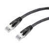 Picture of Category 6a 10gig Ethernet Patch Cable, F/UTP Shielded, RJ45, Riser CMR/CMG Jacket, 26AWG Stranded Relaxed Style, 300V, Black, 2FT