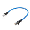 Picture of Category 6a 10gig Ethernet Patch Cable, F/UTP Shielded, RJ45, Riser CMR/CMG Jacket, 26AWG Stranded Relaxed Style, 300V, Blue, 15FT