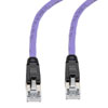 Picture of Category 6a 10gig Ethernet Patch Cable, F/UTP Shielded, RJ45, Riser CMR/CMG Jacket, 26AWG Stranded Relaxed Style, 300V, Violet, 25FT