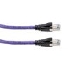 Picture of Category 6a 10gig Ethernet Patch Cable, F/UTP Shielded, RJ45, Riser CMR/CMG Jacket, 26AWG Stranded Relaxed Style, 300V, Violet, 2FT