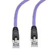 Picture of Category 6a 10gig Ethernet Patch Cable, F/UTP Shielded, RJ45, Riser CMR/CMG Jacket, 26AWG Stranded Relaxed Style, 300V, Violet, 2FT
