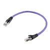 Picture of Category 6a 10gig Ethernet Patch Cable, F/UTP Shielded, RJ45, Riser CMR/CMG Jacket, 26AWG Stranded Relaxed Style, 300V, Violet, 2FT