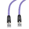 Picture of Category 6a 10gig Ethernet Patch Cable, F/UTP Shielded, RJ45, Riser CMR/CMG Jacket, 26AWG Stranded Relaxed Style, 300V, Violet, 75FT