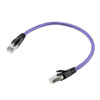 Picture of Category 6a 10gig Ethernet Patch Cable, F/UTP Shielded, RJ45, Riser CMR/CMG Jacket, 26AWG Stranded Relaxed Style, 300V, Violet, 75FT