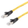 Picture of Category 6a 10gig Ethernet Patch Cable, F/UTP Shielded, RJ45, CMR Riser CMG Jacket, 26AWG Stranded Relaxed Style, 300V, Yellow, 2F