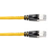 Picture of Category 6a 10gig Ethernet Patch Cable, F/UTP Shielded, RJ45, CMR Riser CMG Jacket, 26AWG Stranded Relaxed Style, 300V, Yellow, 75F