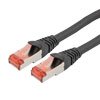 Picture of Category 6a 10gig Tangle Free Flexible Ethernet Cable Assembly, RJ45 Male/Plug, U/FTP Shielded Pairs, 26AWG Stranded, CM PVC, Black, 5FT