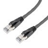 Picture of Category 6a 10gig Ethernet Patch Cable, F/UTP Shielded, RJ45, Dual LSZH CM Jacket, 26AWG Stranded Relaxed Style, 300V, Black, 2FT