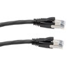 Picture of Category 6a 10gig Ethernet Patch Cable, F/UTP Shielded, RJ45, Dual LSZH CM Jacket, 26AWG Stranded Relaxed Style, 300V, Black, 2FT