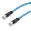 Picture of Category 6a 10gig Ethernet Patch Cable, F/UTP Shielded, RJ45, Dual LSZH CM Jacket, 26AWG Stranded Relaxed Style, 300V, Blue, 2FT