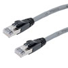 Picture of Category 6a 10gig Ethernet Patch Cable, F/UTP Shielded, RJ45, Dual LSZH CM Jacket, 26AWG Stranded Relaxed Style, 300V, Gray, 15FT