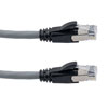 Picture of Category 6a 10gig Ethernet Patch Cable, F/UTP Shielded, RJ45, Dual LSZH CM Jacket, 26AWG Stranded Relaxed Style, 300V, Gray, 15FT