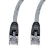 Picture of Category 6a 10gig Ethernet Patch Cable, F/UTP Shielded, RJ45, Dual LSZH CM Jacket, 26AWG Stranded Relaxed Style, 300V, Gray, 1FT