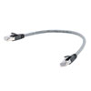 Picture of Category 6a 10gig Ethernet Patch Cable, F/UTP Shielded, RJ45, Dual LSZH CM Jacket, 26AWG Stranded Relaxed Style, 300V, Gray, 1FT