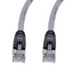 Picture of Category 6a 10gig Ethernet Patch Cable, F/UTP Shielded, RJ45, Dual LSZH CM Jacket, 26AWG Stranded Relaxed Style, 300V, Gray, 2FT