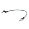 Picture of Category 6a 10gig Ethernet Patch Cable, F/UTP Shielded, RJ45, Dual LSZH CM Jacket, 26AWG Stranded Relaxed Style, 300V, Gray, 2FT