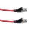Picture of Category 6a 10gig Ethernet Patch Cable, F/UTP Shielded, RJ45, Dual LSZH CM Jacket, 26AWG Stranded Relaxed Style, 300V, Red, 25FT