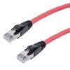 Picture of Category 6a 10gig Ethernet Patch Cable, F/UTP Shielded, RJ45, Dual LSZH CM Jacket, 26AWG Stranded Relaxed Style, 300V, Red, 2FT