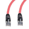 Picture of Category 6a 10gig Ethernet Patch Cable, F/UTP Shielded, RJ45, Dual LSZH CM Jacket, 26AWG Stranded Relaxed Style, 300V, Red, 2FT