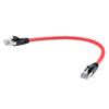 Picture of Category 6a 10gig Ethernet Patch Cable, F/UTP Shielded, RJ45, Dual LSZH CM Jacket, 26AWG Stranded Relaxed Style, 300V, Red, 2FT