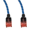 Picture of Cat6a, Ethernet Cable, U/UTP, 28 AWG, Indoor, Slim Cable with Nylon Covered Jacket, Blue, 25-foot