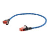 Picture of Cat6a, Ethernet Cable, U/UTP, 28 AWG, Indoor, Slim Cable with Nylon Covered Jacket, Blue, 25-foot