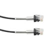 Picture of Category 6a 10gig Double Spring Slim Ethernet Cable Assembly, 30AWG Stranded, RJ45 Male Plugs with Spring Boots, CM Jacket, Black, 1FT