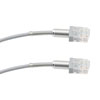 Picture of Category 6a 10gig Double Spring Slim Ethernet Cable Assembly, 30AWG Stranded, RJ45 Male Plugs with Spring Boots, CM Jacket, Gray, 2FT