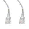 Picture of Category 6a 10gig Double Spring Slim Ethernet Cable Assembly, 30AWG Stranded, RJ45 Male Plugs with Spring Boots, CM Jacket, Gray, 2FT