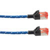 Picture of Cat6a, Ethernet Cable, U/UTP, 32 AWG, Indoor, Slim Cable with Nylon Covered Jacket, Blue, 3-foot
