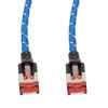Picture of Cat6a, Ethernet Cable, U/UTP, 32 AWG, Indoor, Slim Cable with Nylon Covered Jacket, Blue, 3-foot