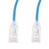 Picture of Category 6a 10gig Component Tested Slim Ethernet Patch Cable Assembly, 28AWG Stranded, RJ45 Male Plug, CM PVC Jacket, Blue, 15FT