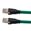 Picture of Plenum Rated Shielded Category 6a Cable, RJ45 / RJ45, 23AWG Solid, Green 100.0ft