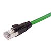 Picture of Plenum Rated Shielded Category 6a Cable, RJ45 / RJ45, 23AWG Solid, Green 2.0ft