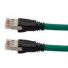 Picture of Plenum Rated Shielded Category 6a Cable, RJ45 / RJ45, 23AWG Solid, Green 2.0ft
