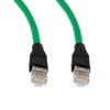 Picture of Cat6a Ethernet Cable Assembly, RJ45 to RJ45, Shielded CMR Green PVC, 26 AWG, 5 M