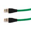 Picture of Cat6a Ethernet Cable Assembly, RJ45 to RJ45, Shielded CMR Green PVC, 26 AWG, 5 M